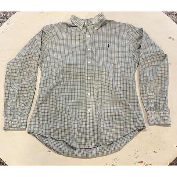 VtG Polo Ralph Lauren Pony Button Down Shirt Size Medium Custom Slim Fit Green - Picture 1 of 8